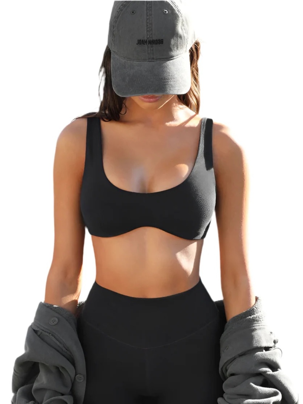 JOAH brown sueded onyx contour bra